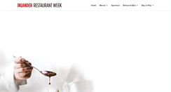 Desktop Screenshot of inlanderrestaurantweek.com